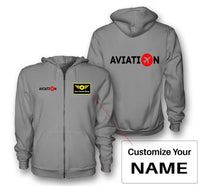 Thumbnail for Aviation Designed Zipped Hoodies