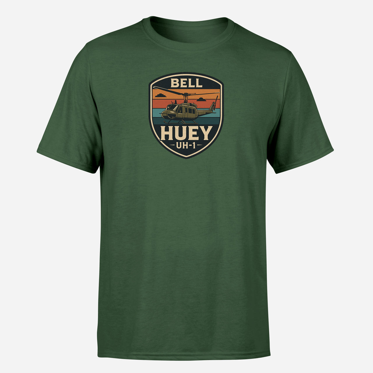 Retro BELL HUEY UH-1 Design Super Quality T-Shirts