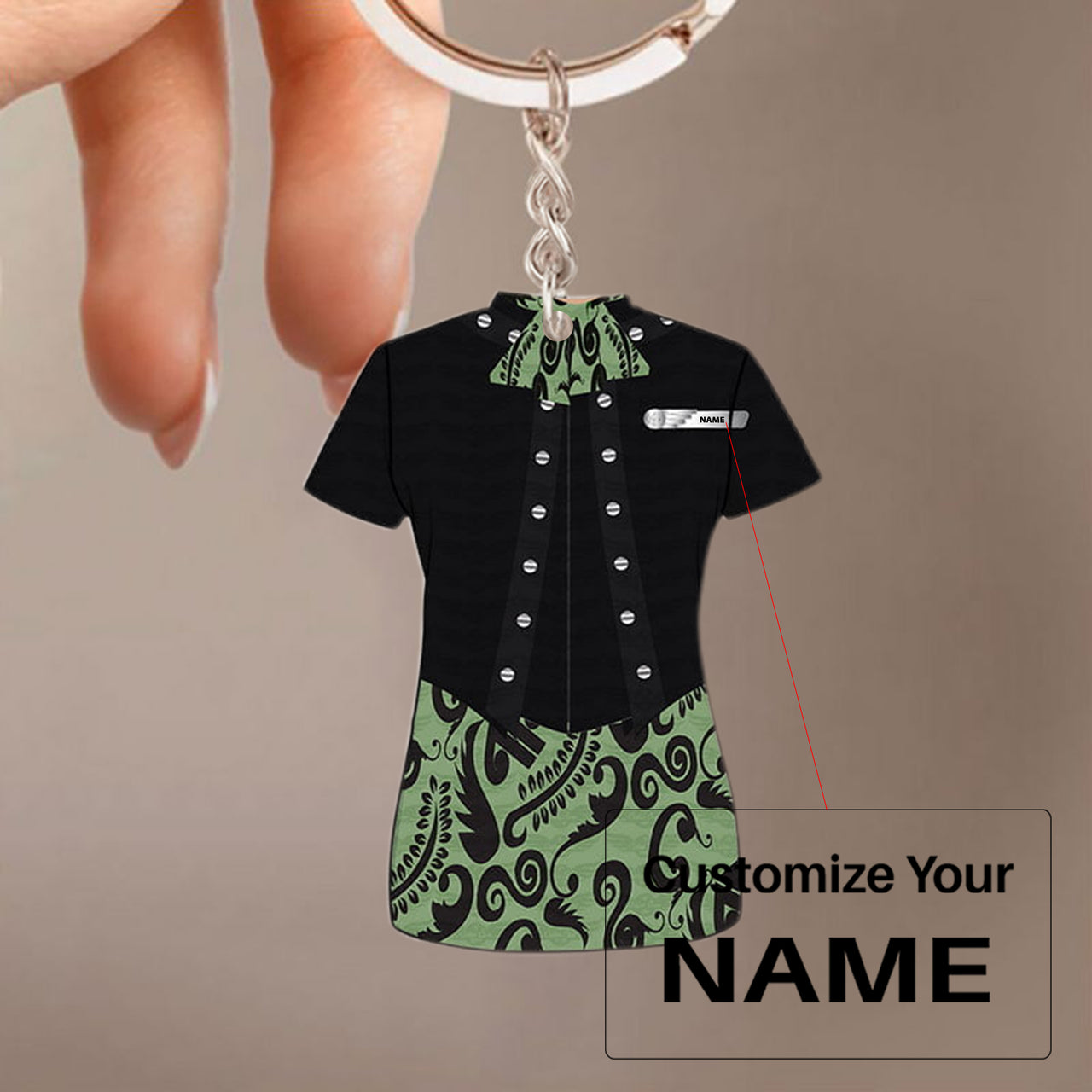Air New Zealand Uniform Acrylic Keychain