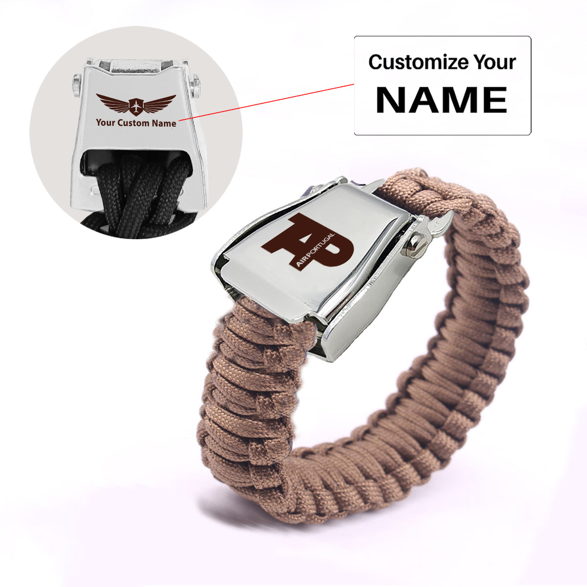 TAP Portugal Airlines Airplane Seat Belt Bracelet