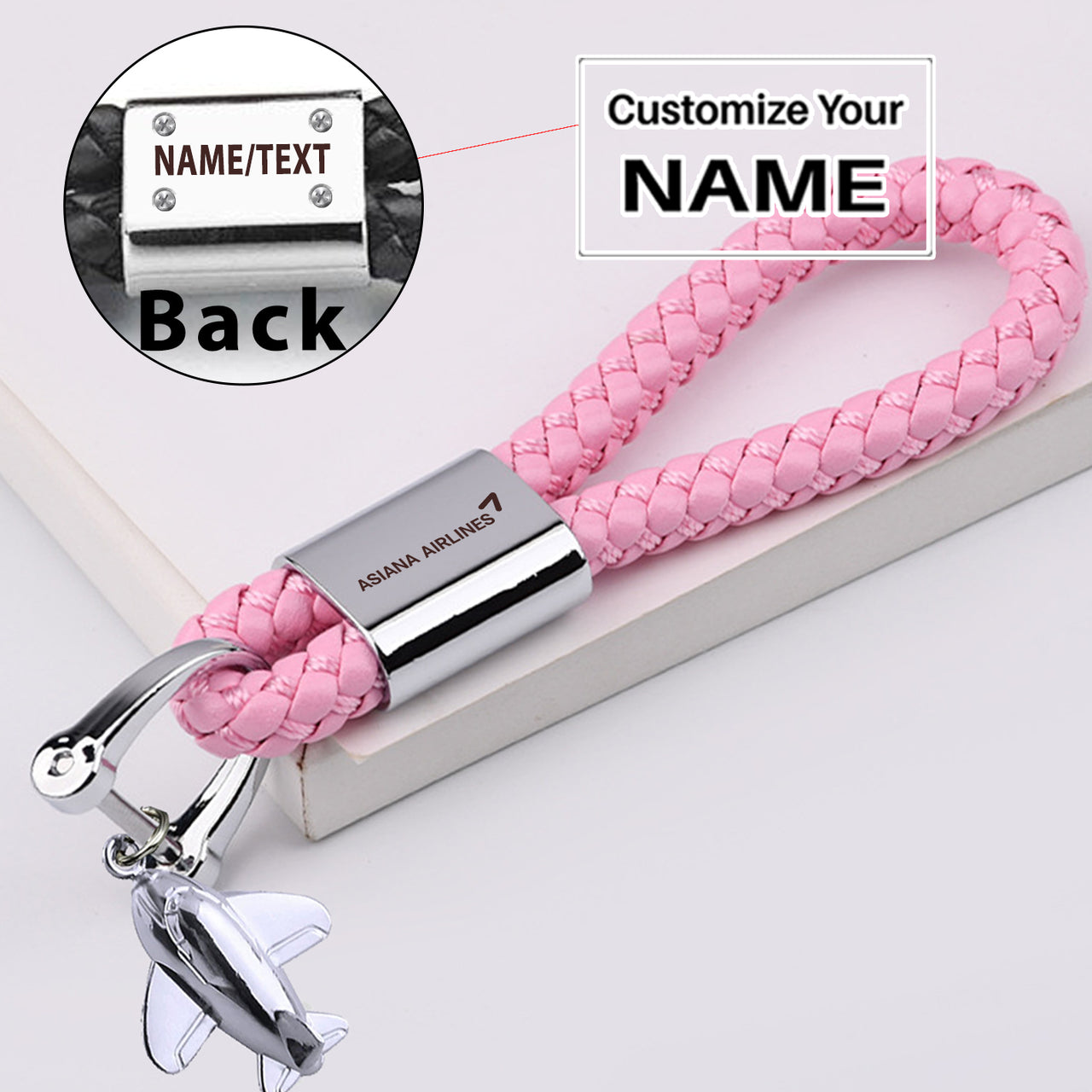 Asiana Airlines Designed Leather Car Key Chains