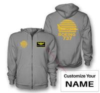 Thumbnail for Retro Boeing 737 Designed Zipped Hoodies