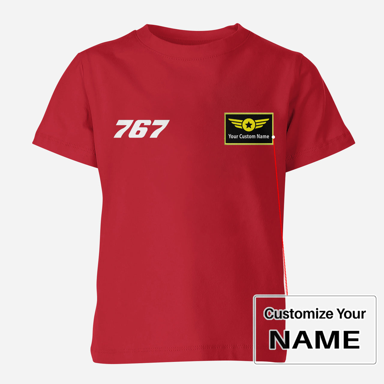 767 Flat Text Designed Children T-Shirts