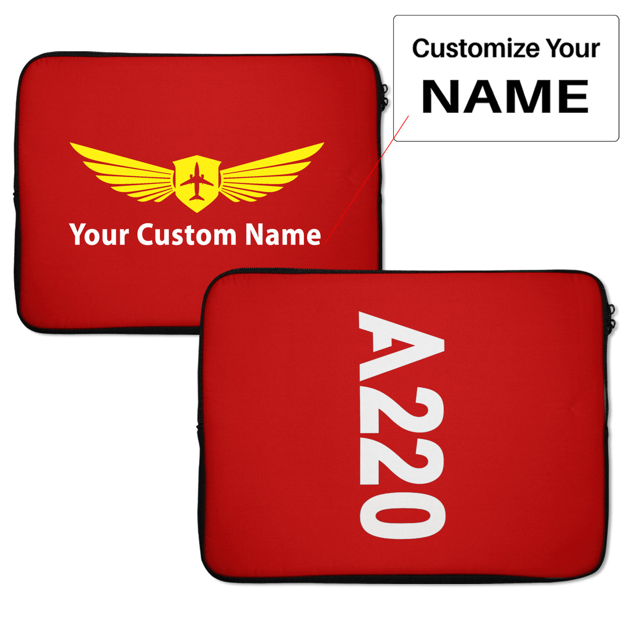 A220 Text Designed Laptop & Tablet Cases