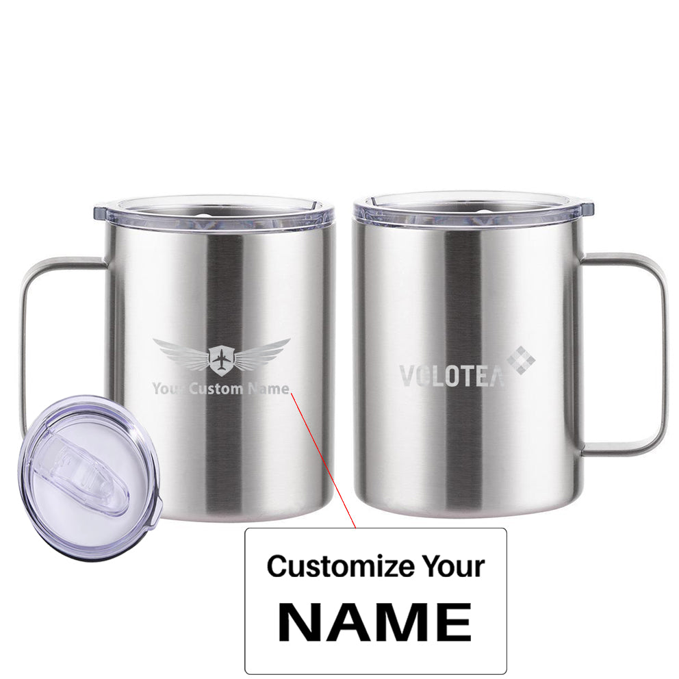 Volotea Airlines Designed Stainless Steel Laser Engraved Mugs