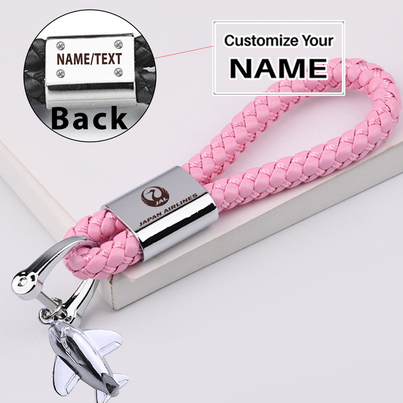 Japan Airlines Designed Leather Car Key Chains