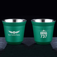 Thumbnail for Boeing 737 & Plane Designed Double Wall Stainless Steel Coffee Mugs