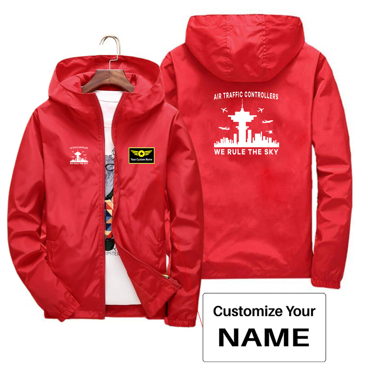 Air Traffic Controllers - We Rule The Sky Designed Thin Windbreaker Jackets