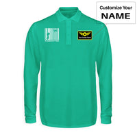 Thumbnail for Planespotting Designed Long Sleeve Polo T-Shirts