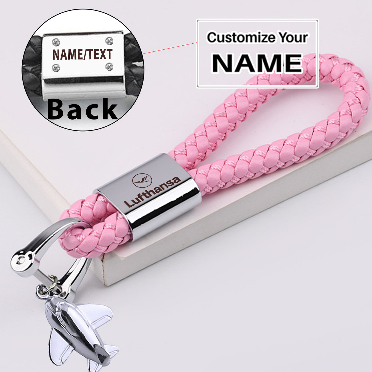 Lufthansa Airlines Designed Leather Car Key Chains