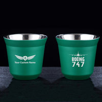 Thumbnail for Boeing 747 & Plane Designed Double Wall Stainless Steel Coffee Mugs