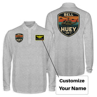 Thumbnail for Retro BELL HUEY UH-1 Designed Long Sleeve Polo T-Shirts (Double-Side)