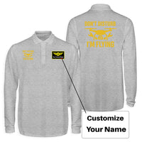 Thumbnail for Don't Disturb I'm Flying Designed Long Sleeve Polo T-Shirts (Double-Side)