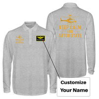 Thumbnail for Keep Calm and Autorotate Designed Long Sleeve Polo T-Shirts (Double-Side)