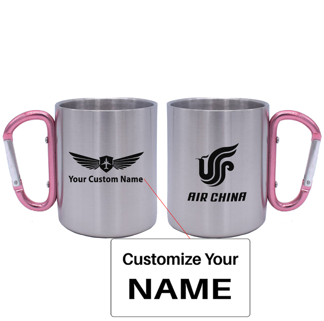 Air China Airlines Designed Stainless Steel Outdoors Mugs
