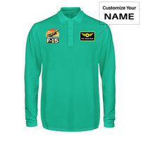 Thumbnail for Retro Fighter Jet F15 Designed Long Sleeve Polo T-Shirts