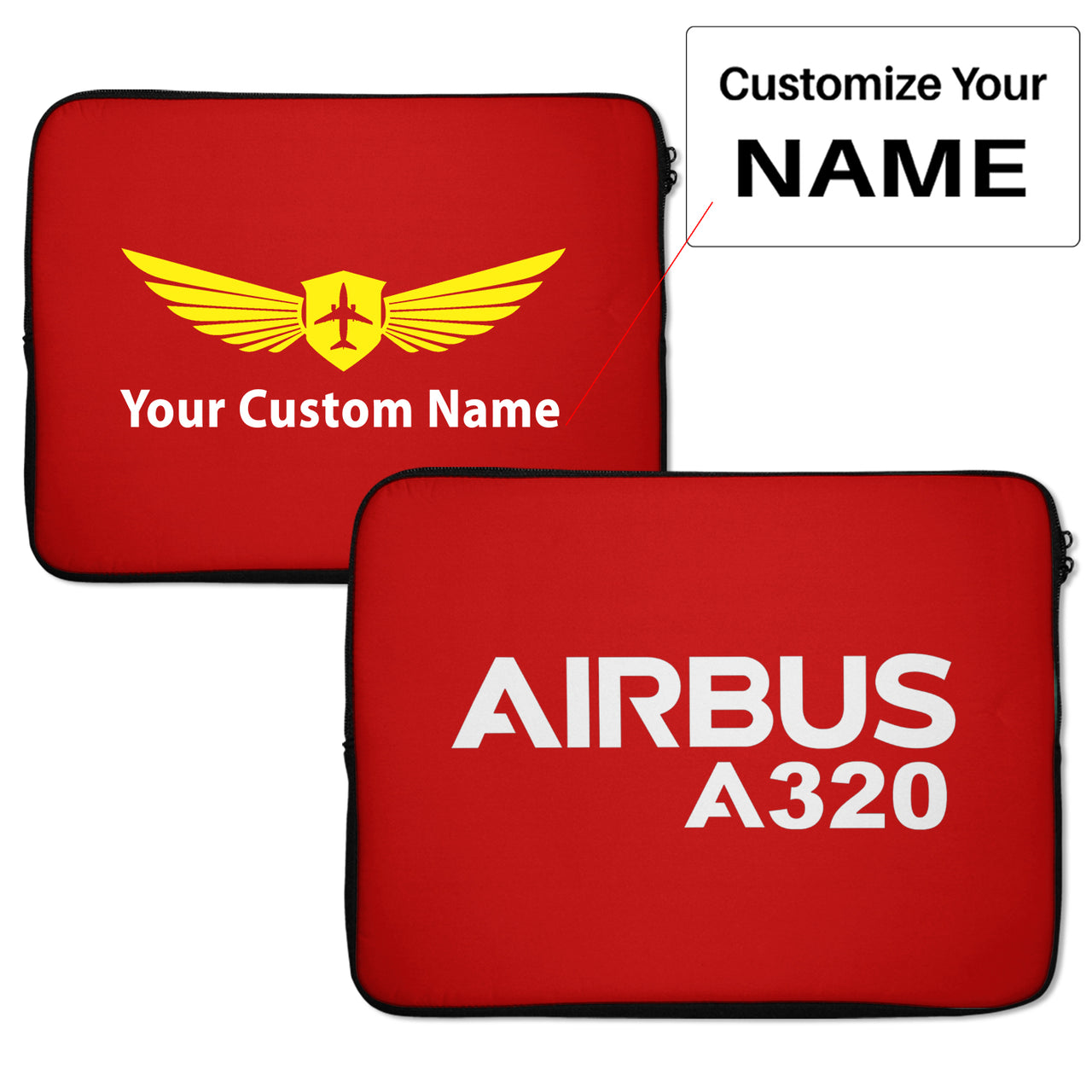 Airbus A320 & Text Designed Laptop & Tablet Cases