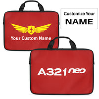 Thumbnail for A321neo & Text Designed Laptop & Tablet Bags