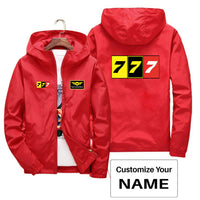 Thumbnail for Flat Colourful 777 Designed Thin Windbreaker Jackets