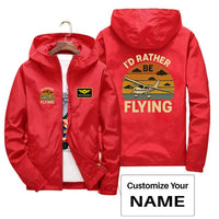 Thumbnail for Retro I'D Rather Be Flying Designed Thin Windbreaker Jackets