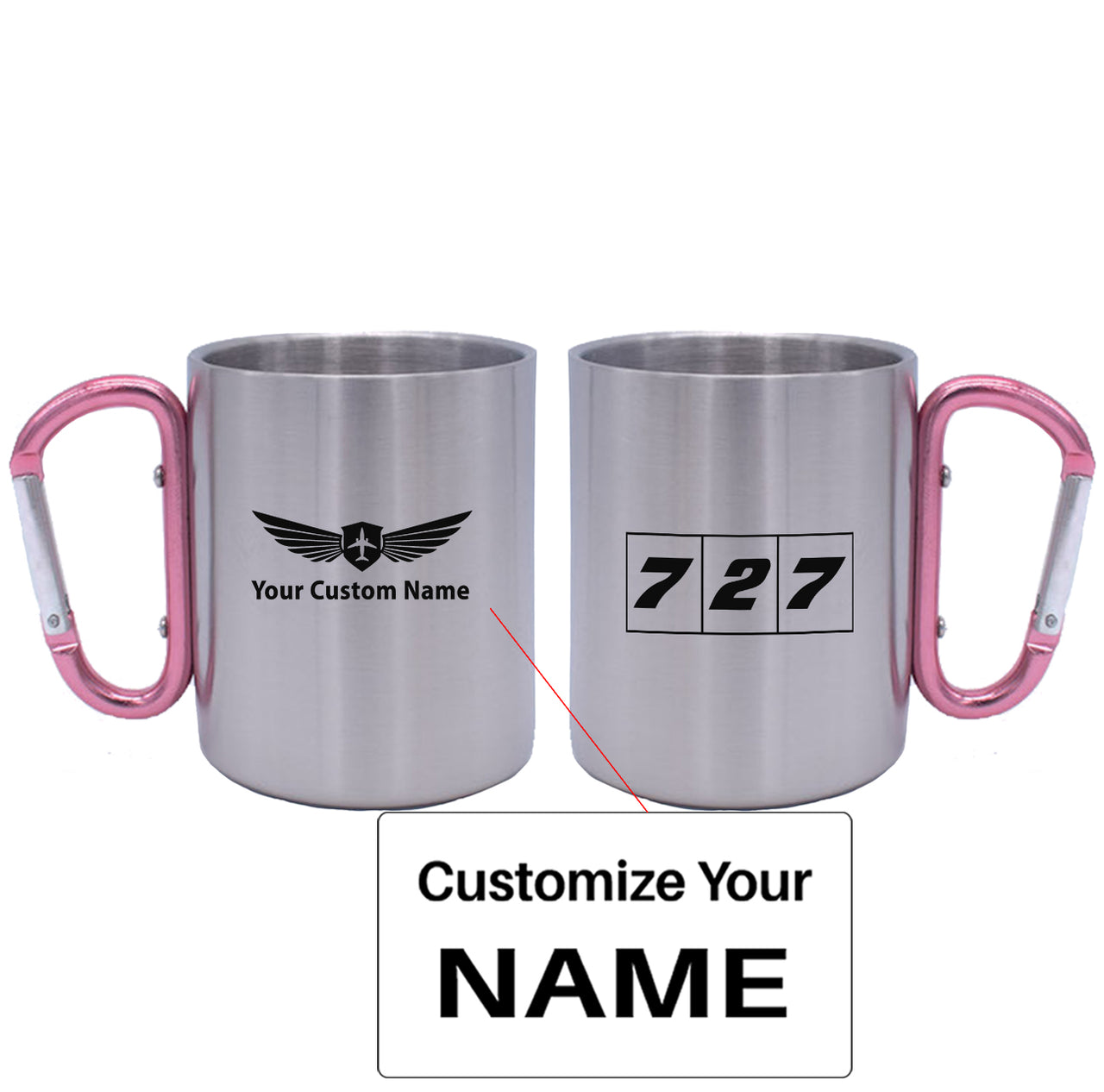 Flat Colourful 727 Designed Stainless Steel Outdoors Mugs