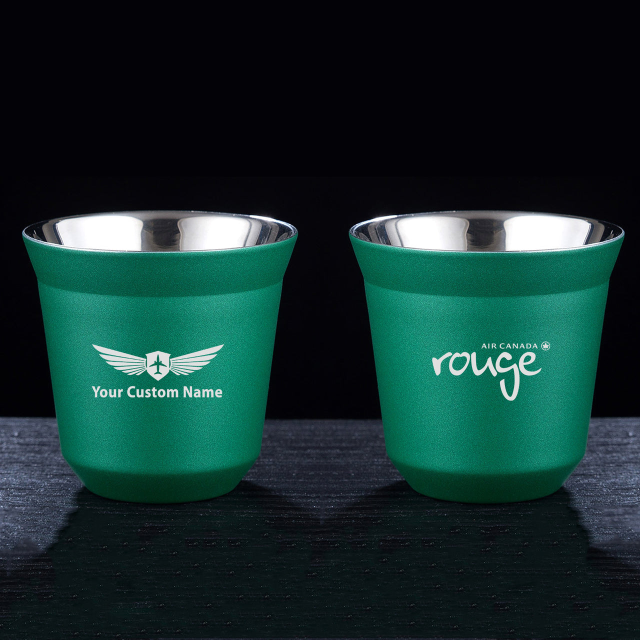 Air Canada rouge Airlines Designed Double Wall Stainless Steel Coffee Mugs