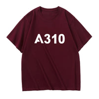 Thumbnail for A310 Flat Text Designed Relax Fit T-Shirts