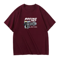 Thumbnail for Boeing 757 & Rolls Royce Engine (RB211) Designed Relax Fit T-Shirts