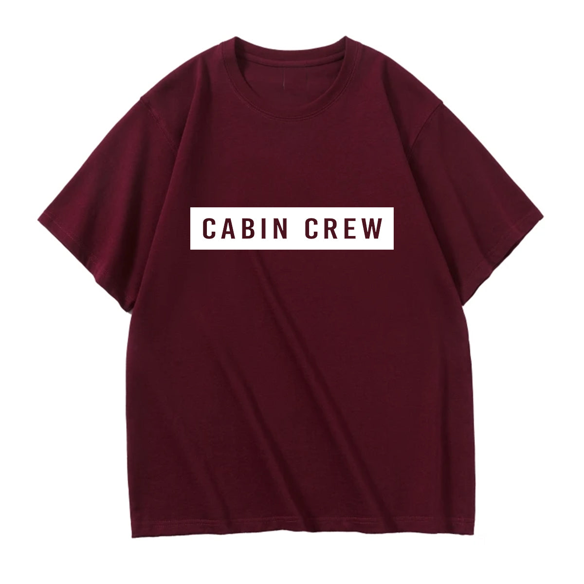 Cabin Crew Text Designed Relax Fit T-Shirts