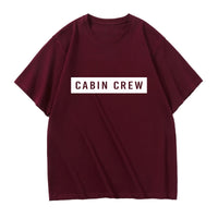 Thumbnail for Cabin Crew Text Designed Relax Fit T-Shirts