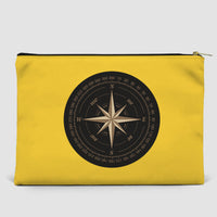 Thumbnail for Black Vintage Style Compass Designed Zipper Pouch