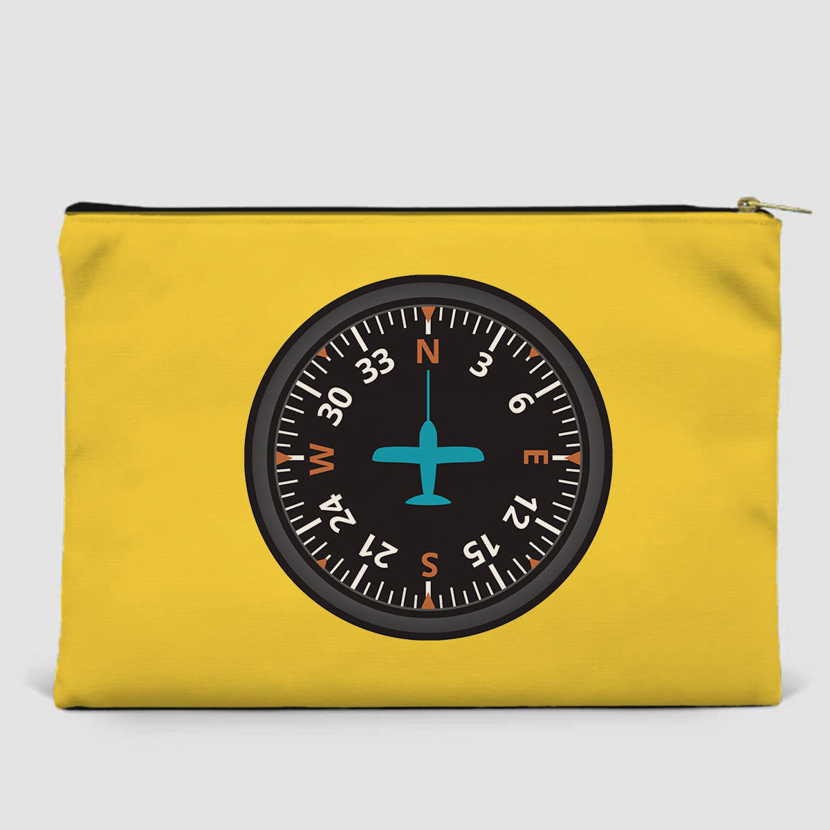 Airplane Instruments (Heading) Designed Zipper Pouch
