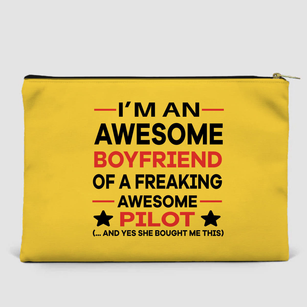 I am an Awesome Boyfriend Designed Zipper Pouch