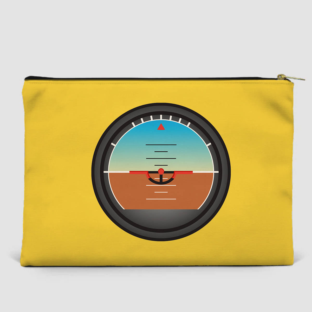 Airplane Instruments (Gyro Horizon) Designed Zipper Pouch