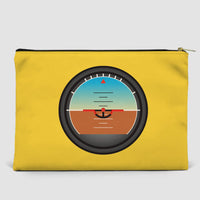 Thumbnail for Airplane Instruments (Gyro Horizon) Designed Zipper Pouch