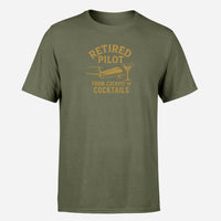 Thumbnail for Retired Pilot & Coctails Design Super Quality T-Shirts