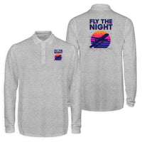 Thumbnail for Fly The Night Designed Long Sleeve Polo T-Shirts (Double-Side)