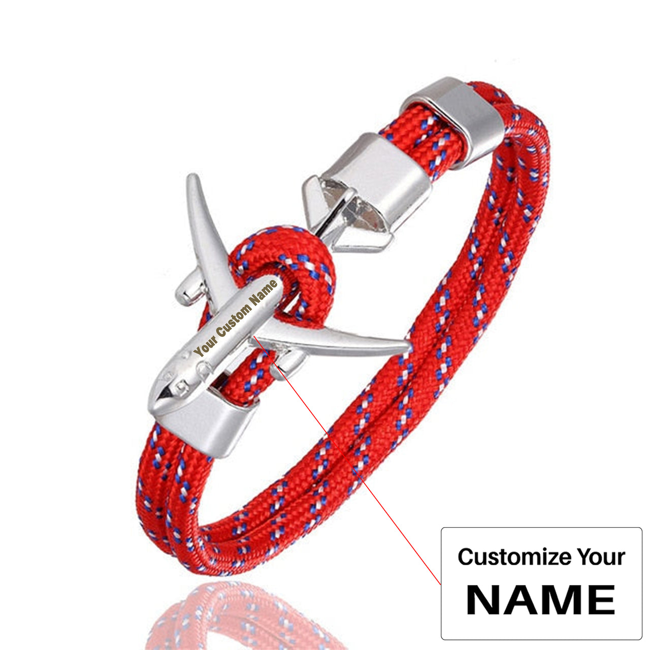 Super Quality Stylish Airplane Shape Bracelets  Silver (Mixed Colours)