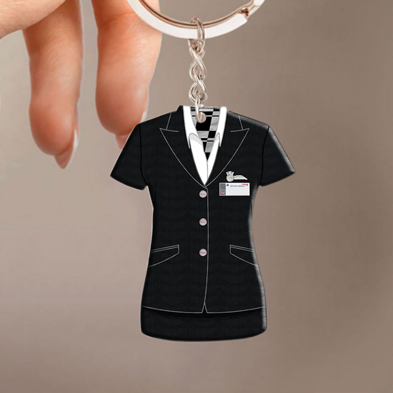 British Airways Uniform Acrylic Keychain