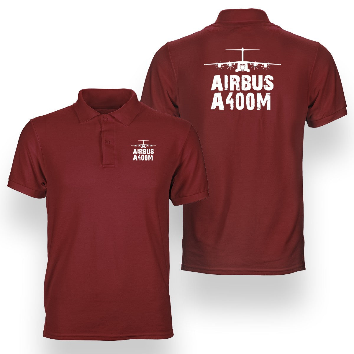 Airbus A400M & Plane Designed Double Side Polo T-Shirts