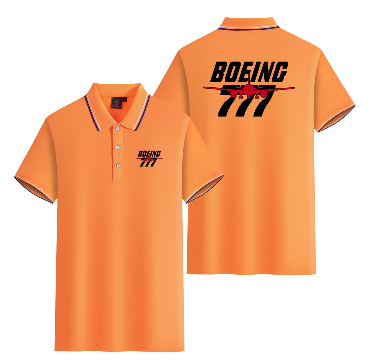 Amazing Boeing 777 Designed Stylish Polo T-Shirts (Double-Side)