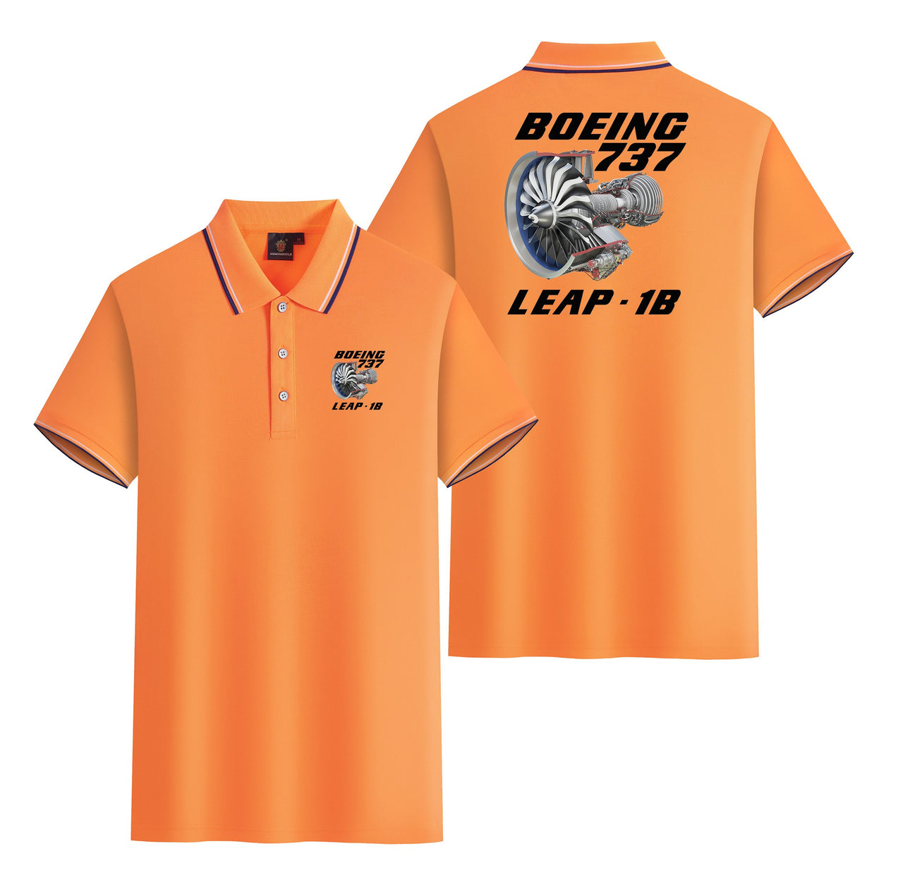 Boeing 737 & Leap 1B Designed Stylish Polo T-Shirts (Double-Side)