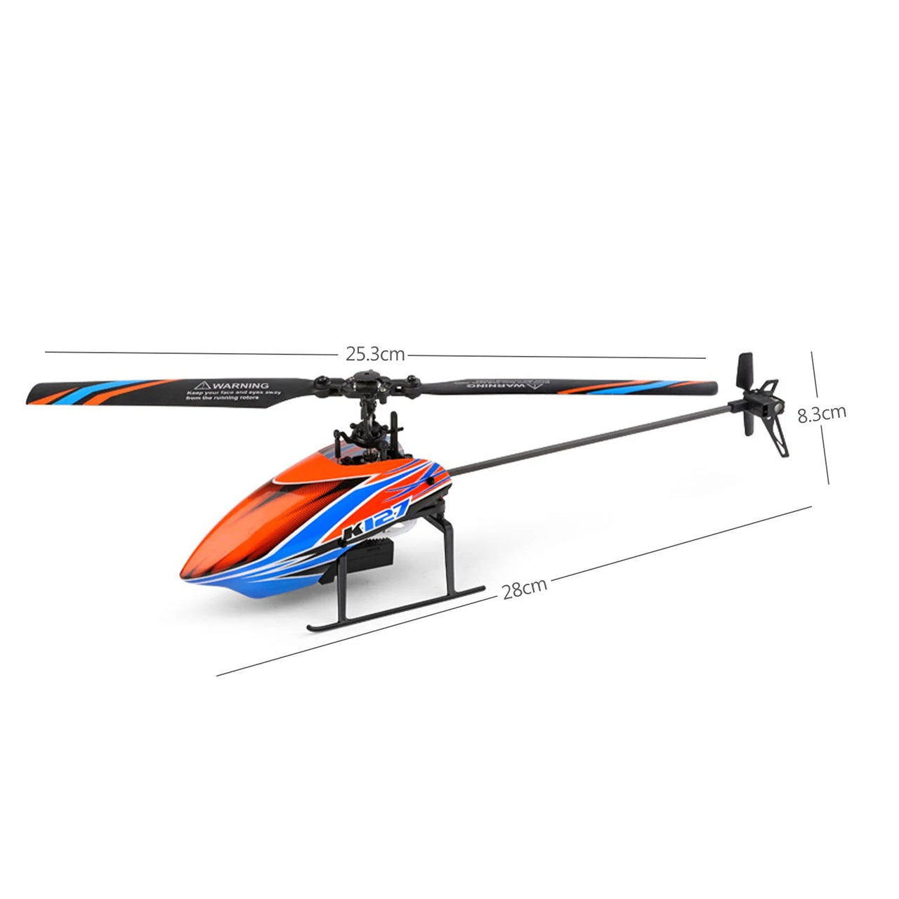 XK K127 4CH 6-axis Gyro Single Blade RC Helicopter RTF Remote Control Toy For Beginners