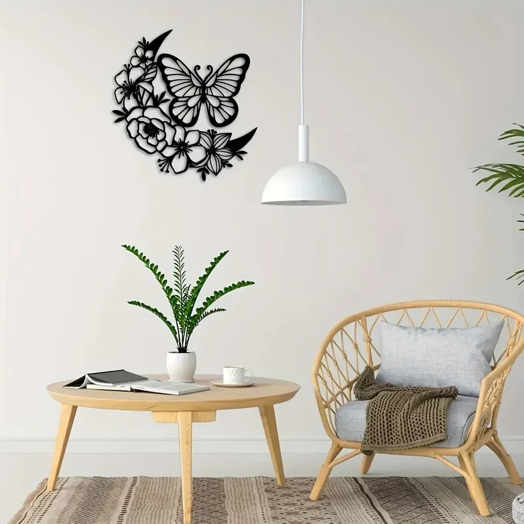 Moon Butterfly Wall Sculpture 31x32CM