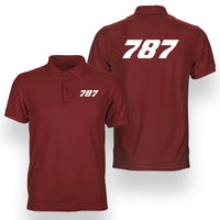 Thumbnail for 787 Flat Text Designed Double Side Polo T-Shirts