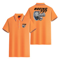 Thumbnail for Boeing 737+Text & CFM LEAP-1 Engine Designed Stylish Polo T-Shirts (Double-Side)
