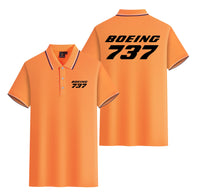 Thumbnail for Boeing 737 & Text Designed Stylish Polo T-Shirts (Double-Side)