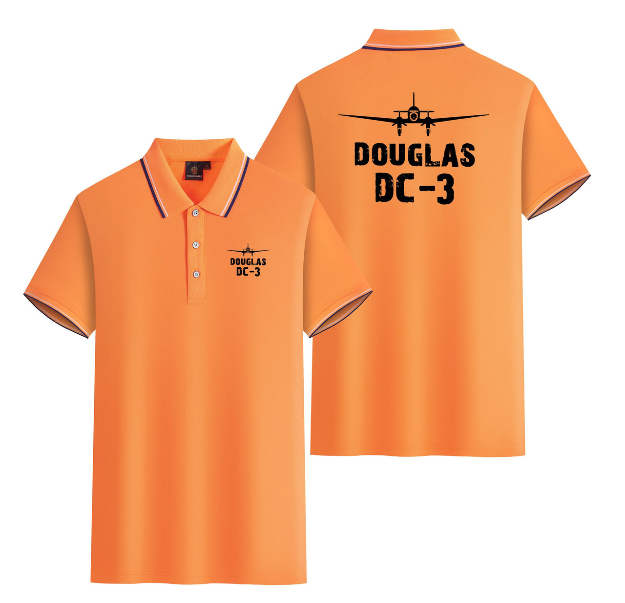 Douglas DC-3 & Plane Designed Stylish Polo T-Shirts (Double-Side)