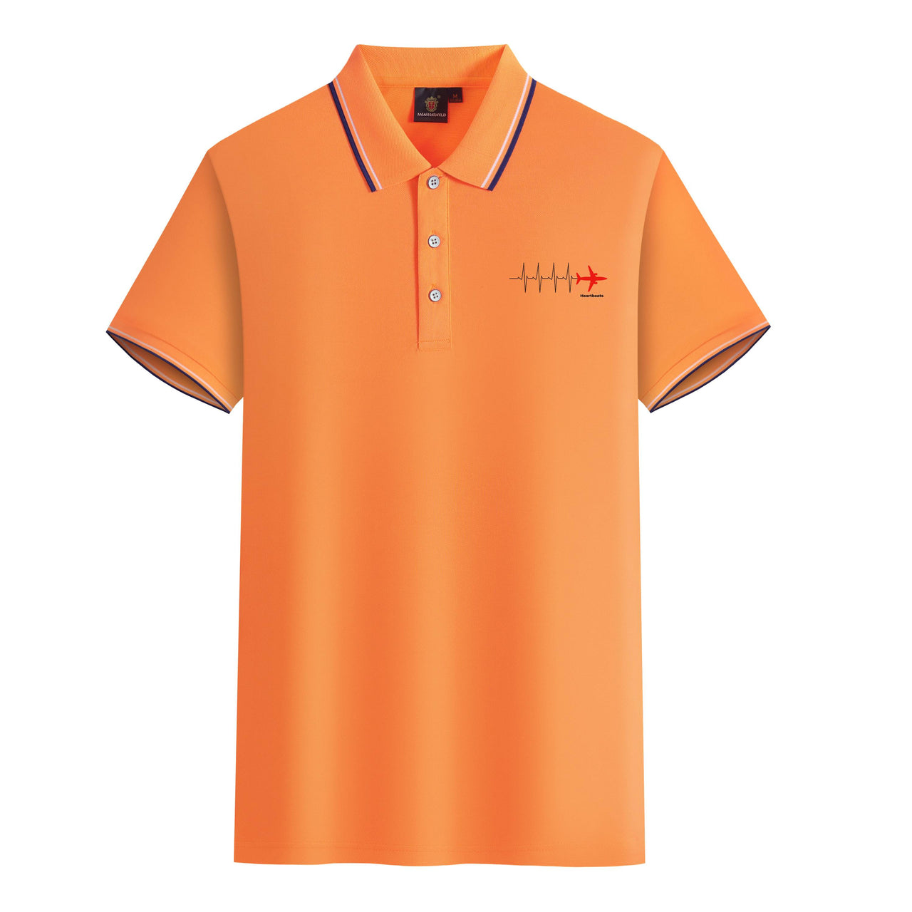Aviation Heartbeats Designed Stylish Polo T-Shirts