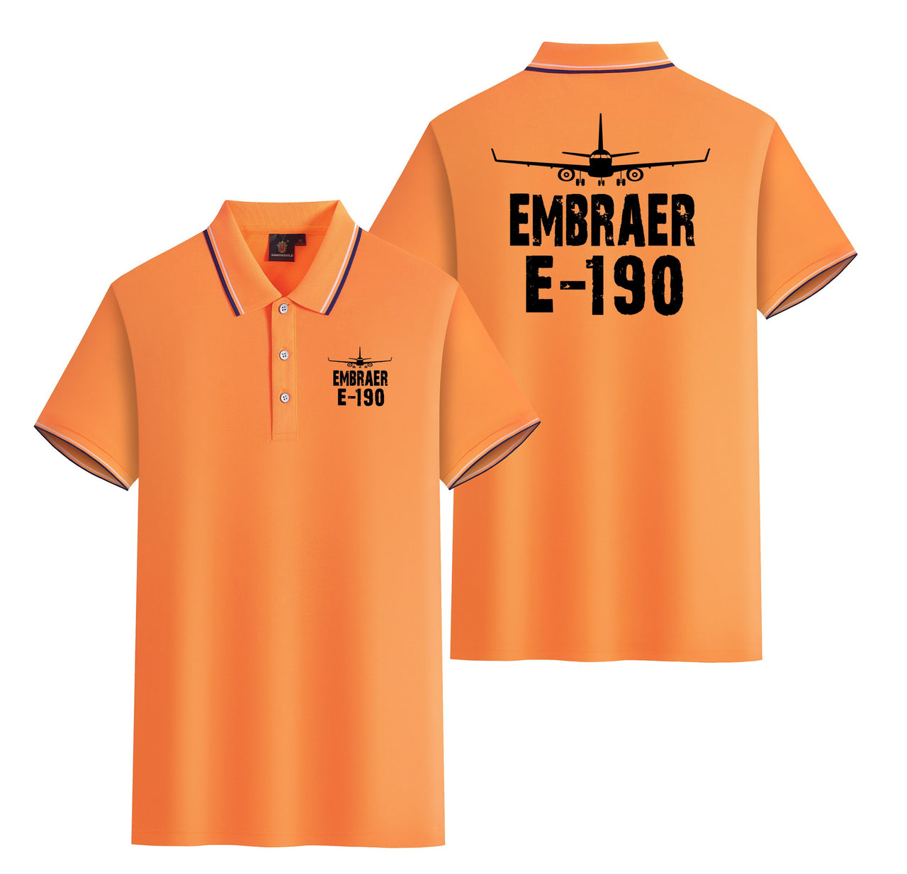 Embraer E-190 & Plane Designed Stylish Polo T-Shirts (Double-Side)